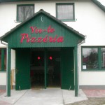 A pizzéria bejárata.