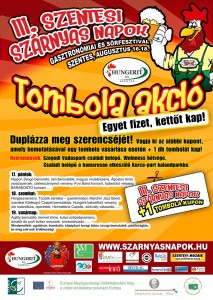 Szórólap-Tombola akcióról. Kinagyítandó.