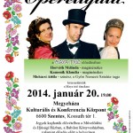 Újévi operettgála invitáló.